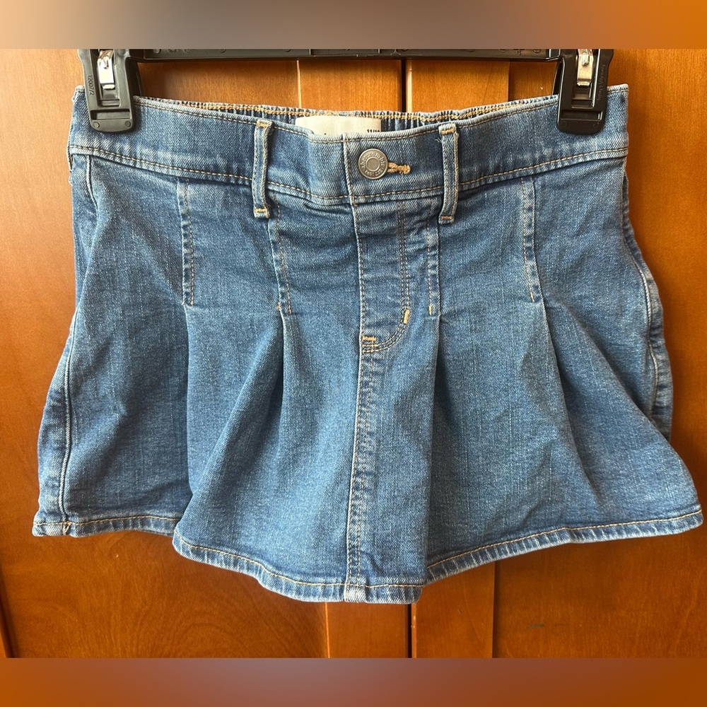 abercrombie kids Blue Denim Pleated Skort Shorts